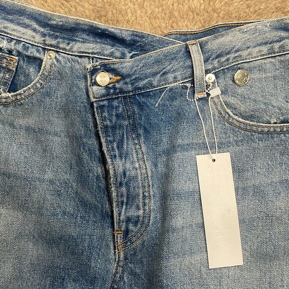 EB Denim Cross Over Jean Shorts Size 31 New Retails $195 - Picture 6 of 10